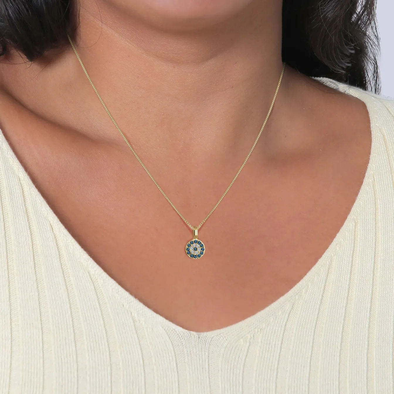 Elli "Halskette | Kristall (Blau)< Halsketten|Vergoldet