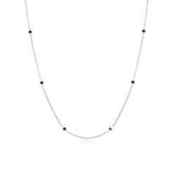 Elli "Halskette | Kristall (Schwarz)< Halsketten|Silber