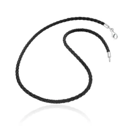 Elli "Halskette | Kunstleder< Halsketten|Silber