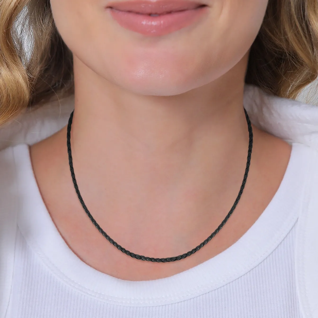 Elli "Halskette | Kunstleder< Halsketten|Silber