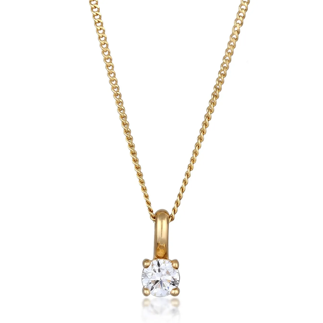 Elli "Halskette | Laborgezüchteter Diamant (Weiß, 0.034 ct)< Diamanten|Halsketten