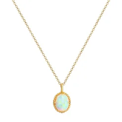 Elli "Halskette | Opal (Weiß)< Edelsteine|Halsketten