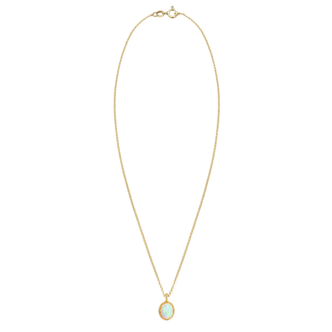 Elli "Halskette | Opal (Weiß)< Edelsteine|Halsketten
