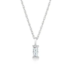 Elli "Halskette | Zirkonia (Weiß)< Halsketten|Silber