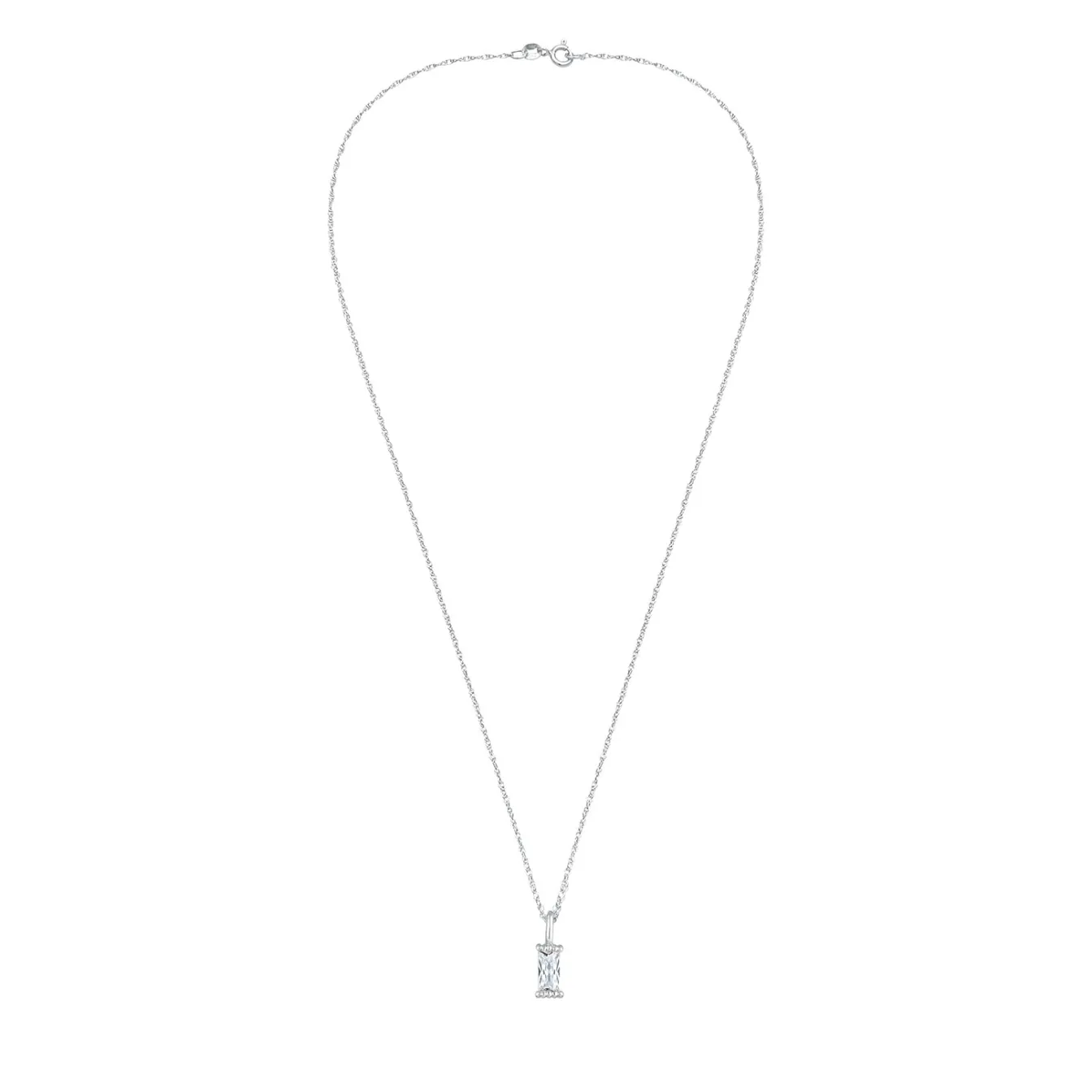 Elli "Halskette | Zirkonia (Weiß)< Halsketten|Silber