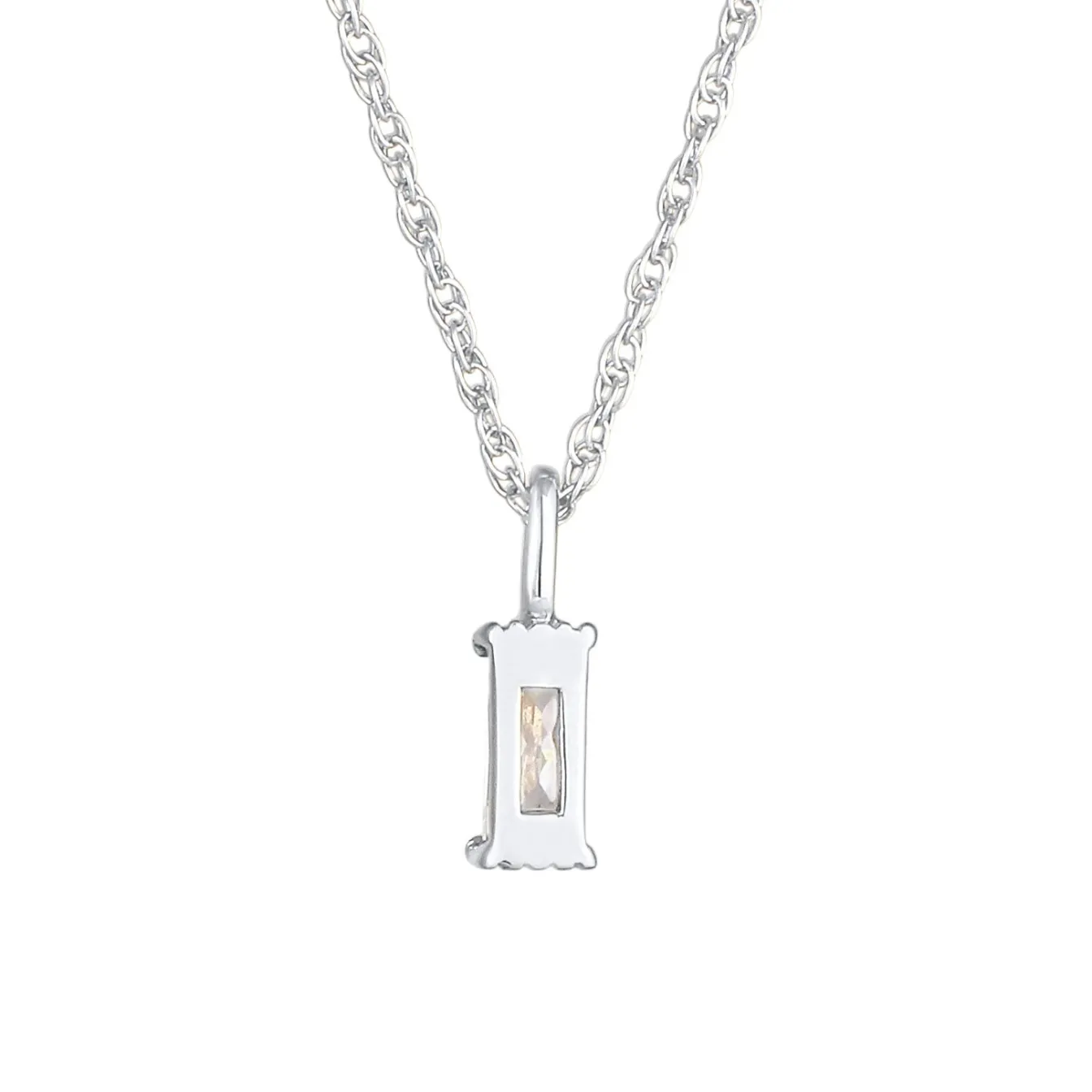 Elli "Halskette | Zirkonia (Weiß)< Halsketten|Silber
