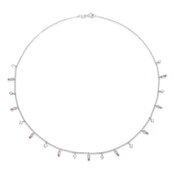 Elli "Halskette Anhänger | Kristalle (Rosa)< Halsketten|Silber