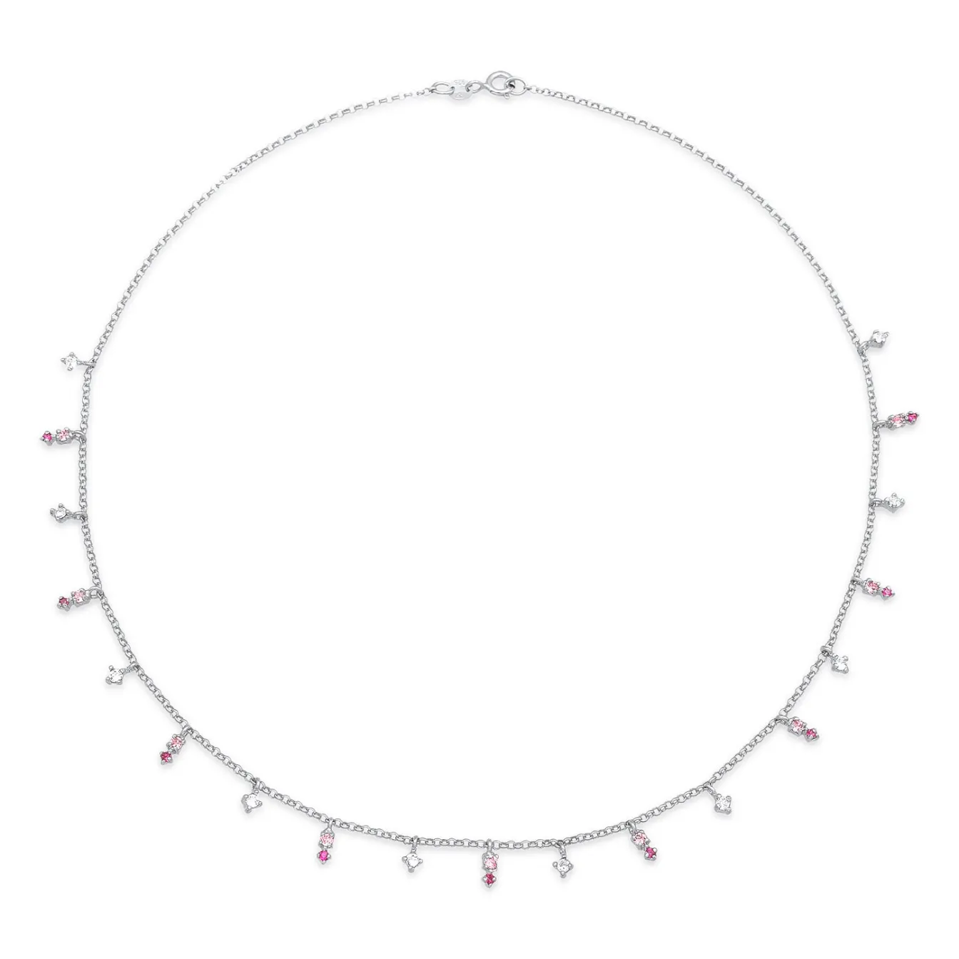 Elli "Halskette Anhänger | Kristalle (Rosa)< Halsketten|Silber