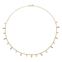 Elli "Halskette Anhänger | Kristalle (Rosa)< Halsketten|Silber
