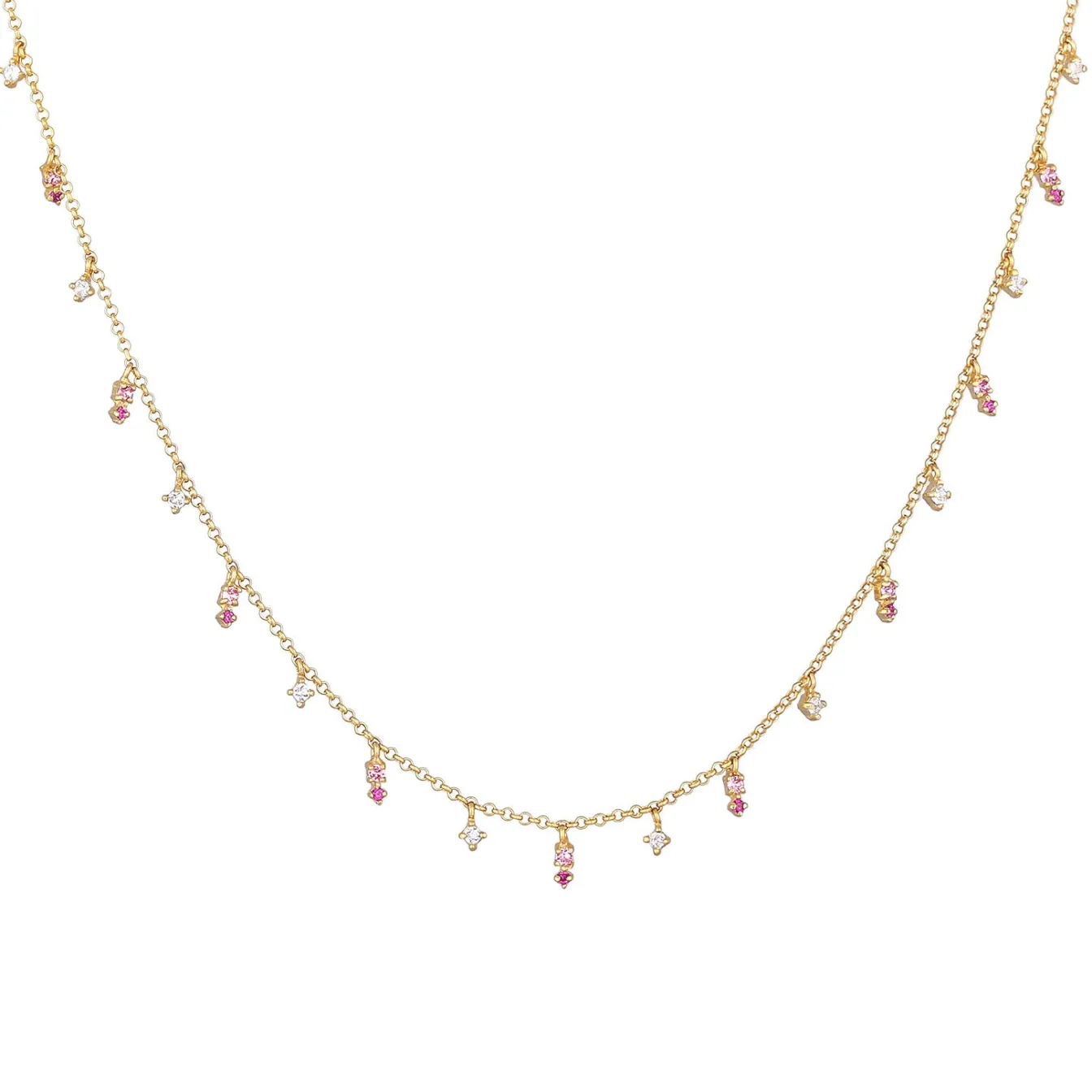 Elli "Halskette Anhänger | Kristalle (Rosa)< Halsketten|Silber
