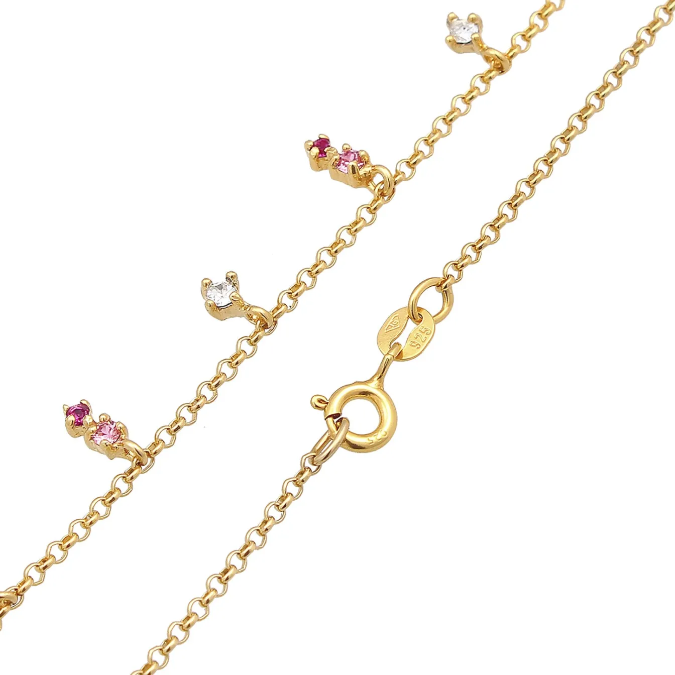 Elli "Halskette Anhänger | Kristalle (Rosa)< Halsketten|Silber