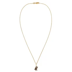 Elli "Halskette Anhänger | Quartz & Topas & Diamant (Schwarz, 0.006 ct)< Halsketten|Echtgold