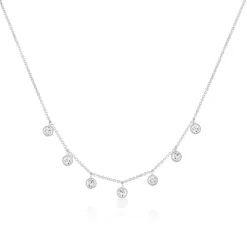 Elli "Halskette Anhänger Filigran | Kristalle (Weiß)< Halsketten|Silber