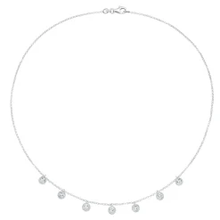 Elli "Halskette Anhänger Filigran | Kristalle (Weiß)< Halsketten|Silber