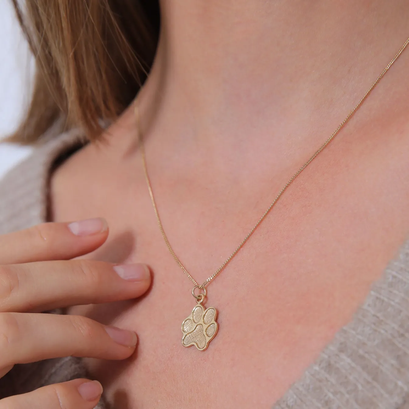 Elli "Halskette Anhänger Pfote< Roségold|Halsketten