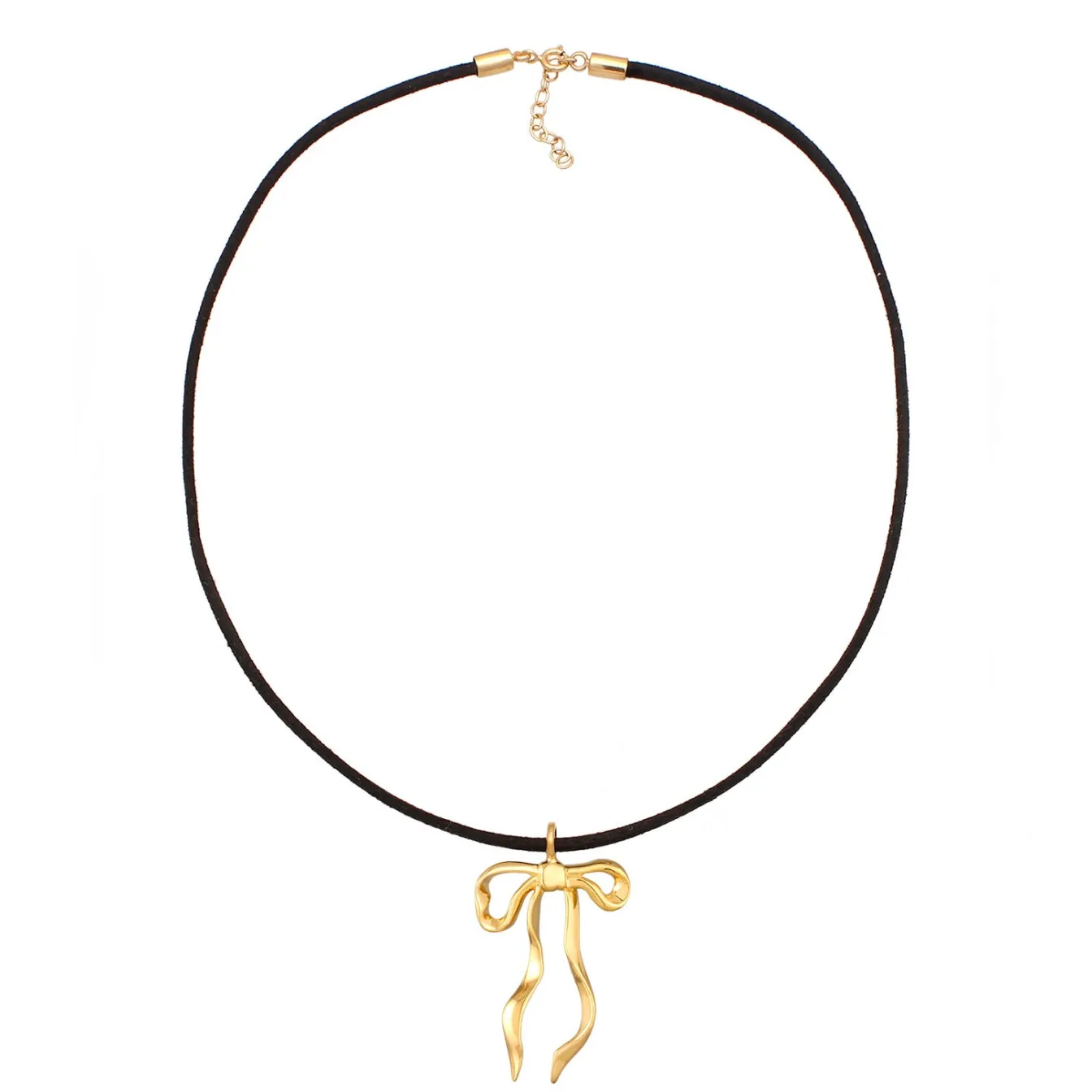 Elli "Halskette Anhänger Schleife | Synth. Leder< Symbol-schmuck|Halsketten