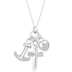 Elli "Halskette Anker Kreuz Herz< Symbol-schmuck|Herz-schmuck