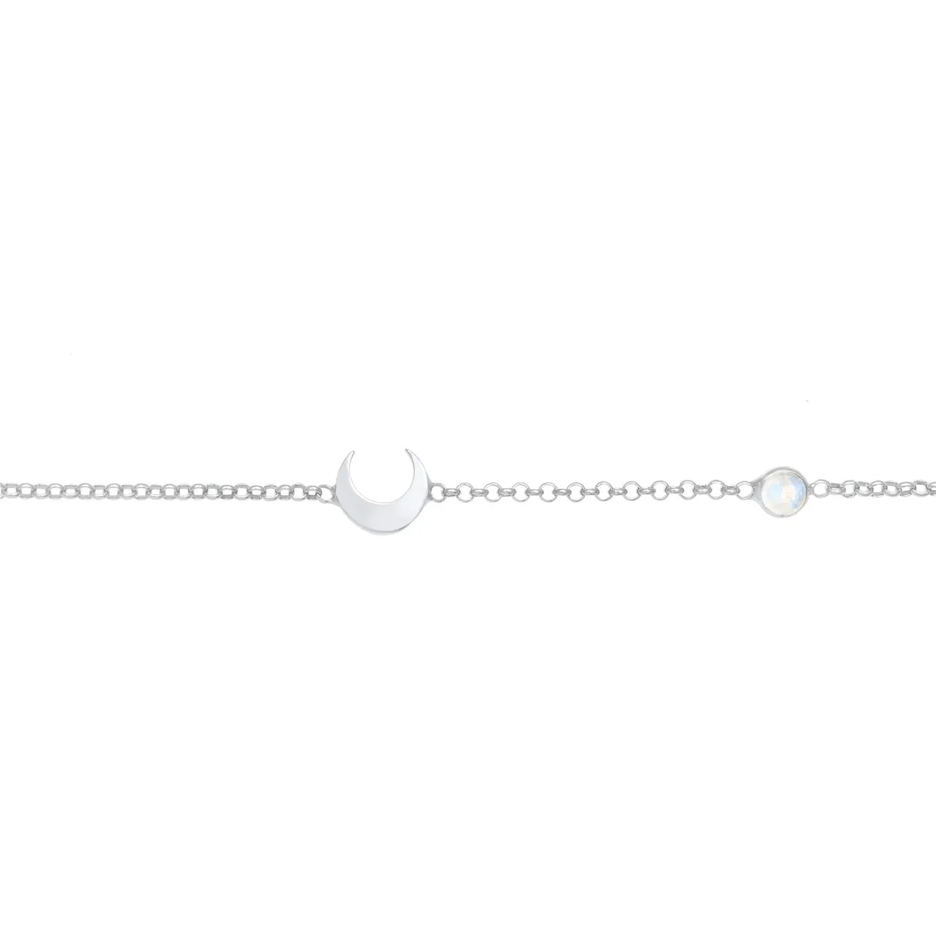 Elli "Halskette Astro | Mondstein (Weiß)< Symbol-schmuck|Halsketten