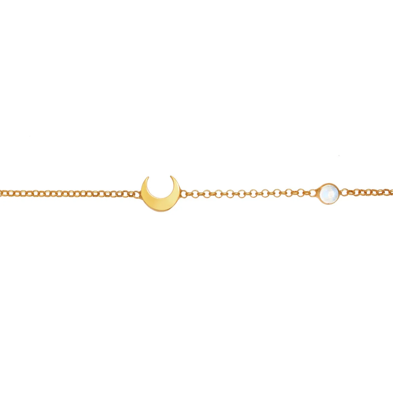 Elli "Halskette Astro | Mondstein (Weiß)< Symbol-schmuck|Halsketten