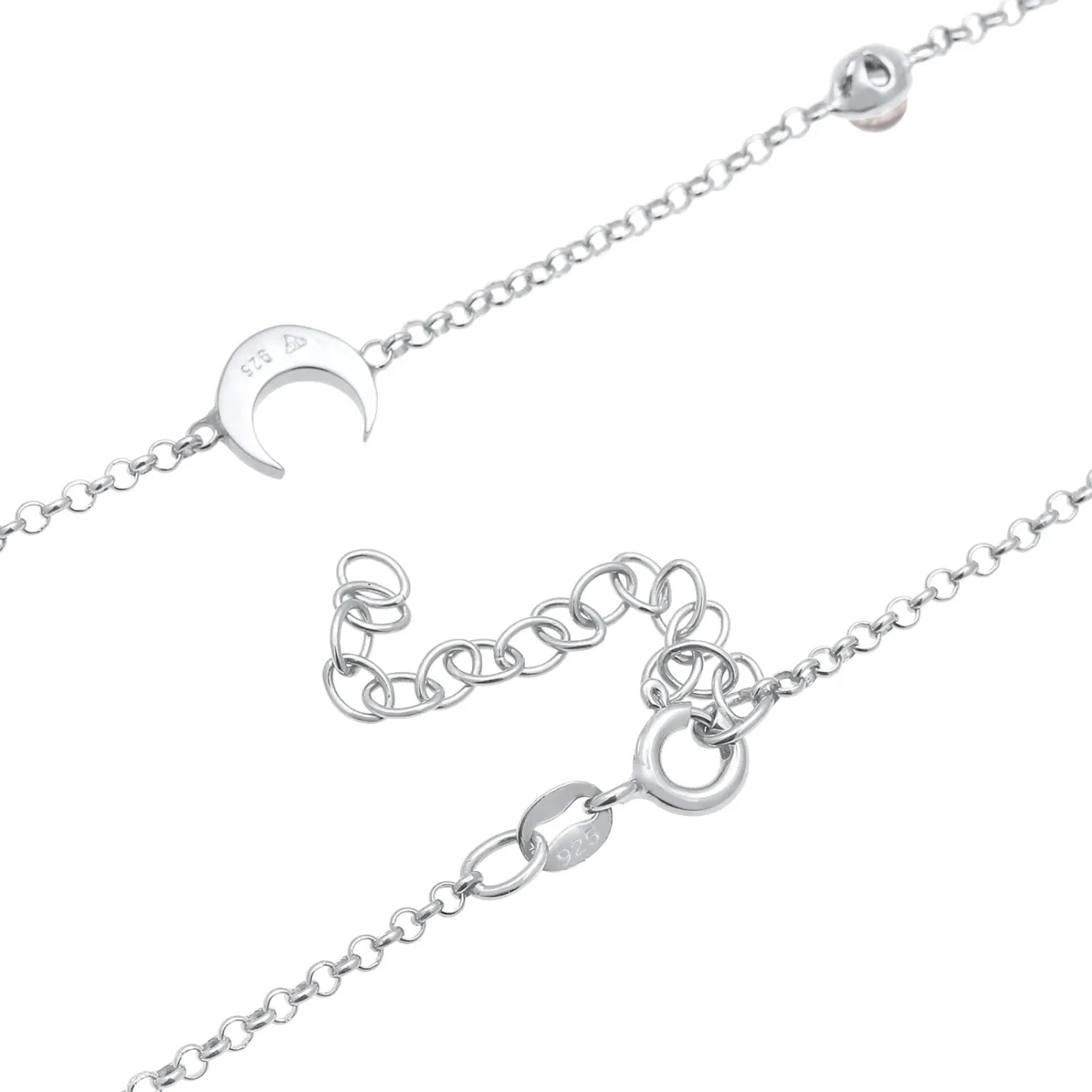 Elli "Halskette Astro | Mondstein (Weiß)< Symbol-schmuck|Halsketten