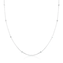 Elli "Halskette Basic | Kristalle (Weiß)< Roségold|Halsketten