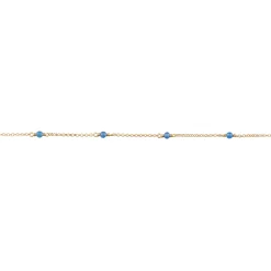 Elli "Halskette Beads | Achat (Blau)< Halsketten|Vergoldet