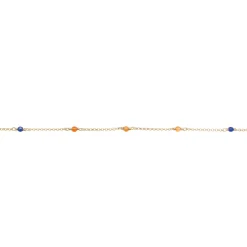 Elli "Halskette Beads | Achat (Bunt)< Halsketten|Vergoldet