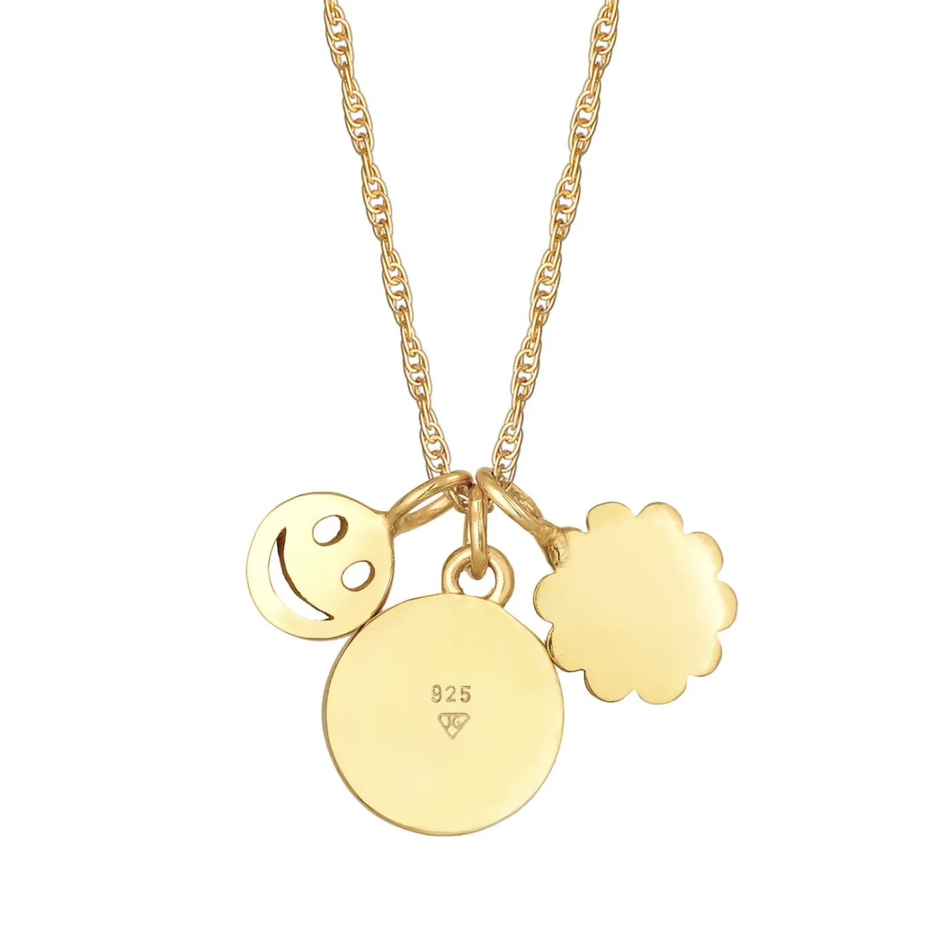 Elli "Halskette Blume Smiling Buchstabe< Symbol-schmuck|Personalisierter Schmuck