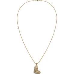 Elli "Halskette Bubble Buchstabe L | Kristalle (Weiß)< Vergoldet|Personalisierter Schmuck