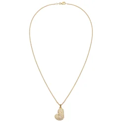 Elli "Halskette Bubble Buchstabe J | Kristalle (Weiß)< Vergoldet|Personalisierter Schmuck