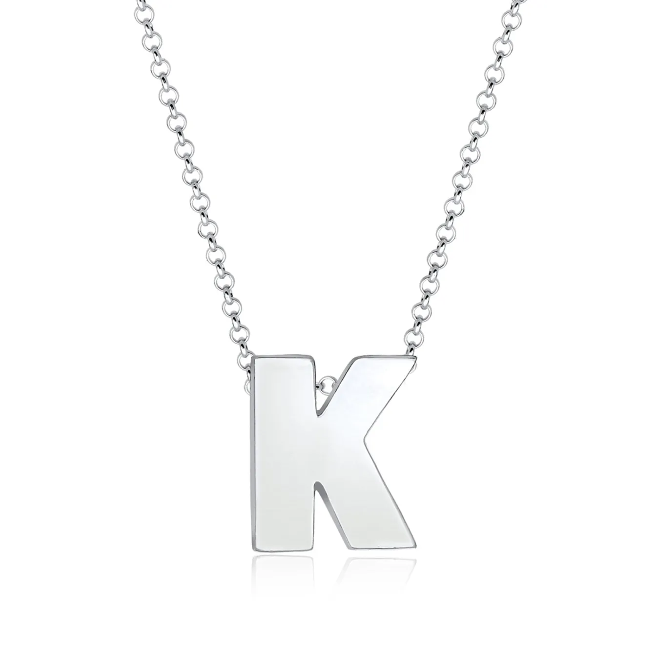 Elli "Halskette Buchstabe K< Personalisierter Schmuck|Halsketten