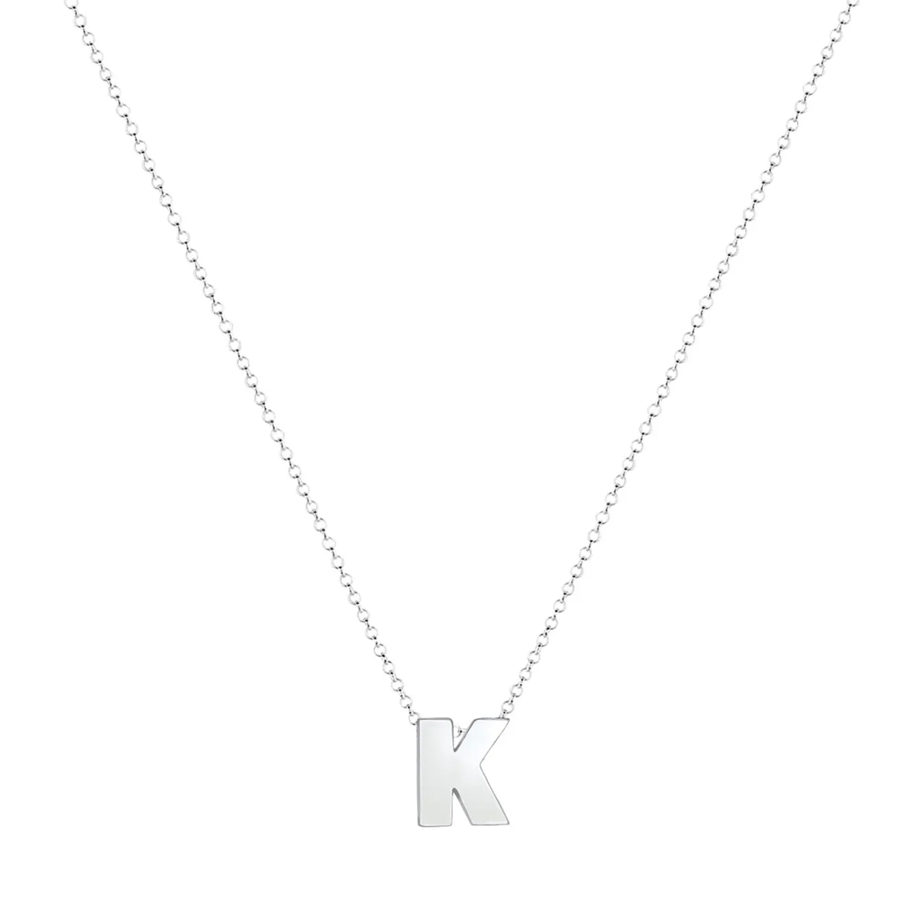 Elli "Halskette Buchstabe K< Personalisierter Schmuck|Halsketten