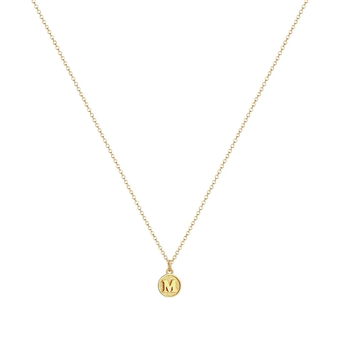 Elli "Halskette Buchstabe M< Personalisierter Schmuck|Halsketten