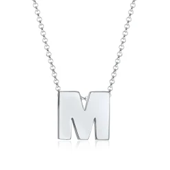 Elli "Halskette Buchstabe M< Personalisierter Schmuck|Halsketten