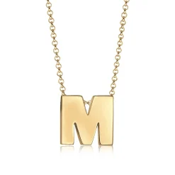 Elli "Halskette Buchstabe M< Personalisierter Schmuck|Halsketten