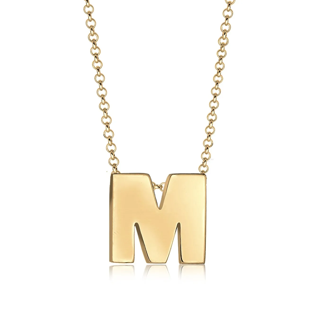 Elli "Halskette Buchstabe M< Personalisierter Schmuck|Halsketten