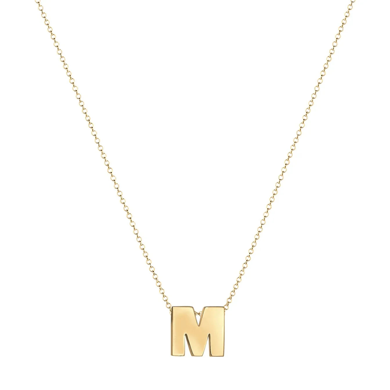 Elli "Halskette Buchstabe M< Personalisierter Schmuck|Halsketten