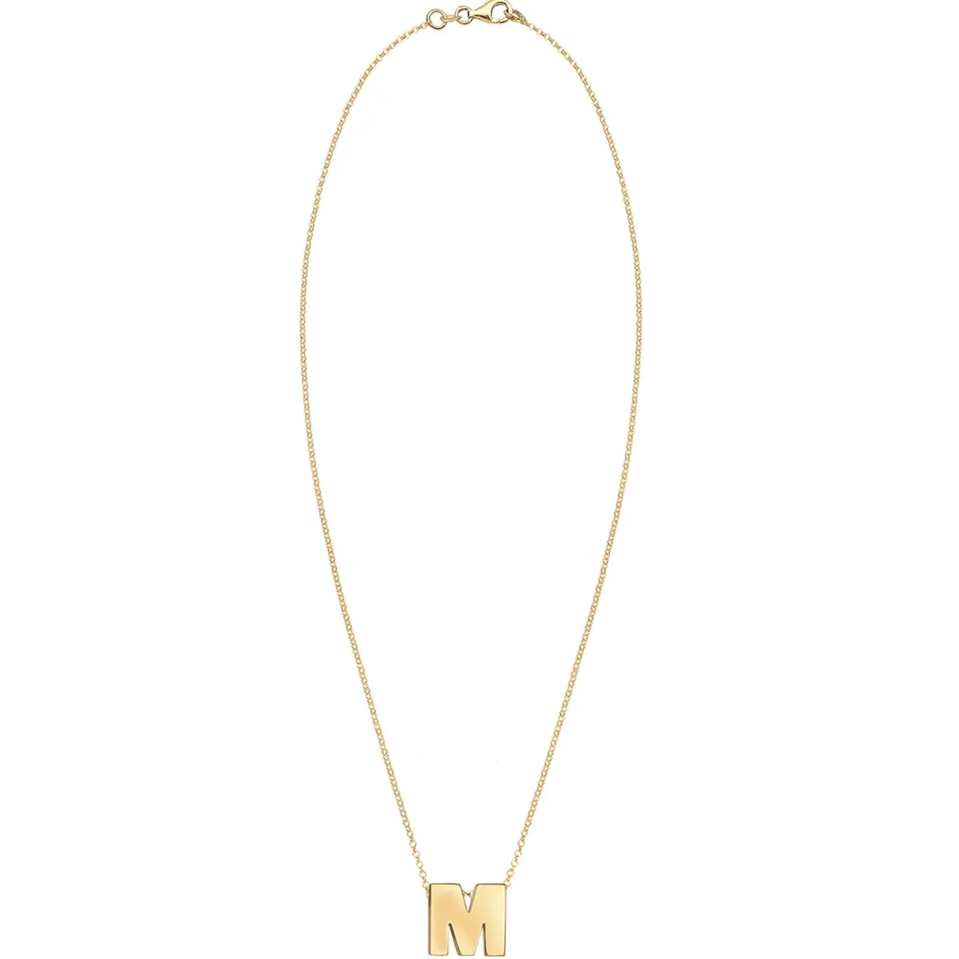 Elli "Halskette Buchstabe M< Personalisierter Schmuck|Halsketten
