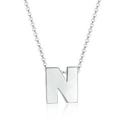 Elli "Halskette Buchstabe N< Personalisierter Schmuck|Halsketten