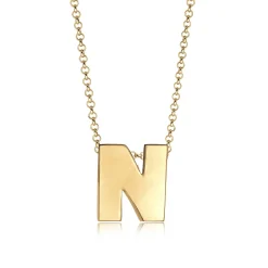 Elli "Halskette Buchstabe N< Personalisierter Schmuck|Halsketten