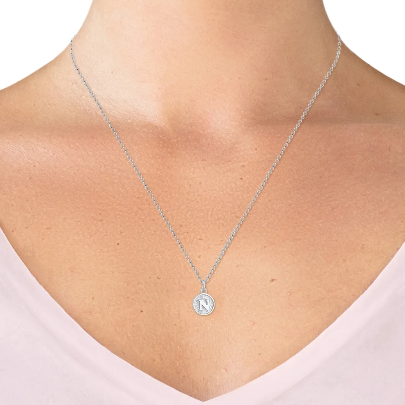 Elli "Halskette Buchstabe N< Personalisierter Schmuck|Halsketten
