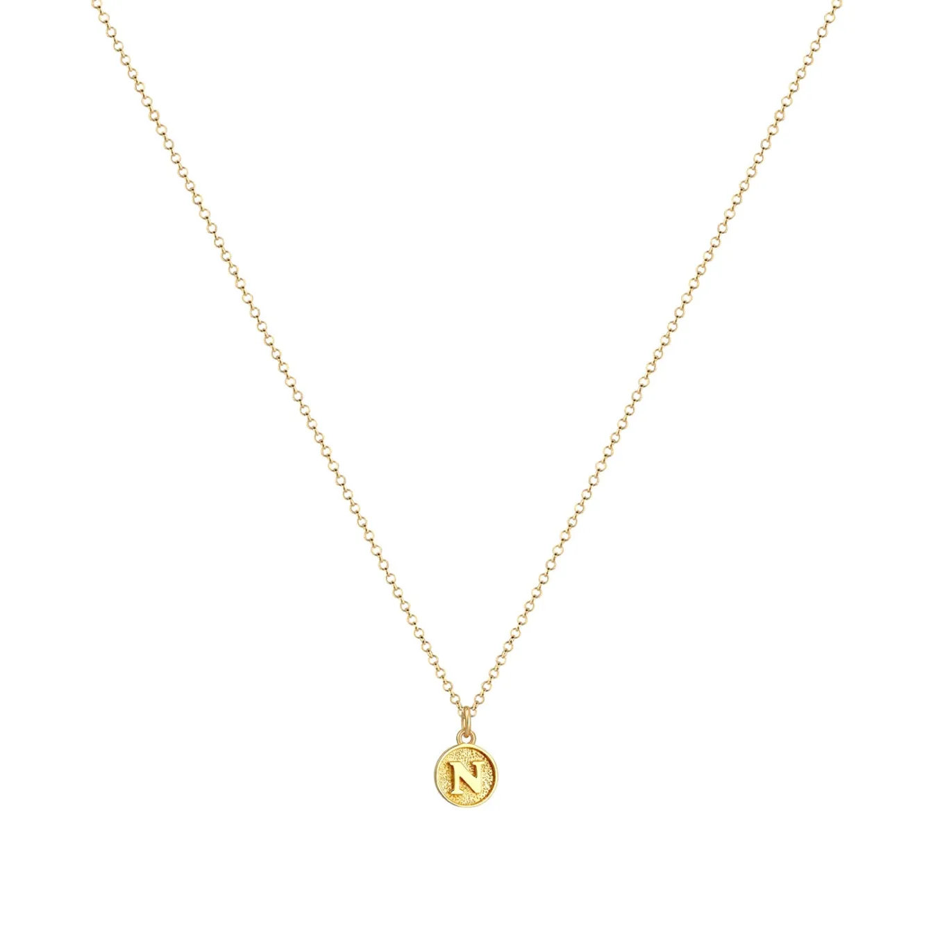 Elli "Halskette Buchstabe N< Personalisierter Schmuck|Halsketten