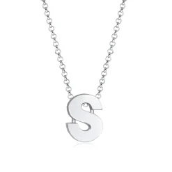 Elli "Halskette Buchstabe S< Personalisierter Schmuck|Halsketten