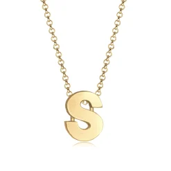 Elli "Halskette Buchstabe S< Personalisierter Schmuck|Halsketten
