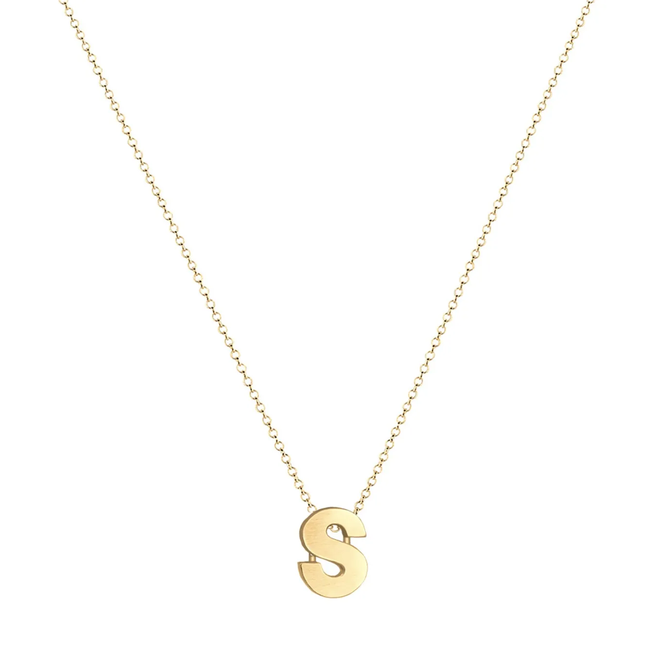 Elli "Halskette Buchstabe S< Personalisierter Schmuck|Halsketten