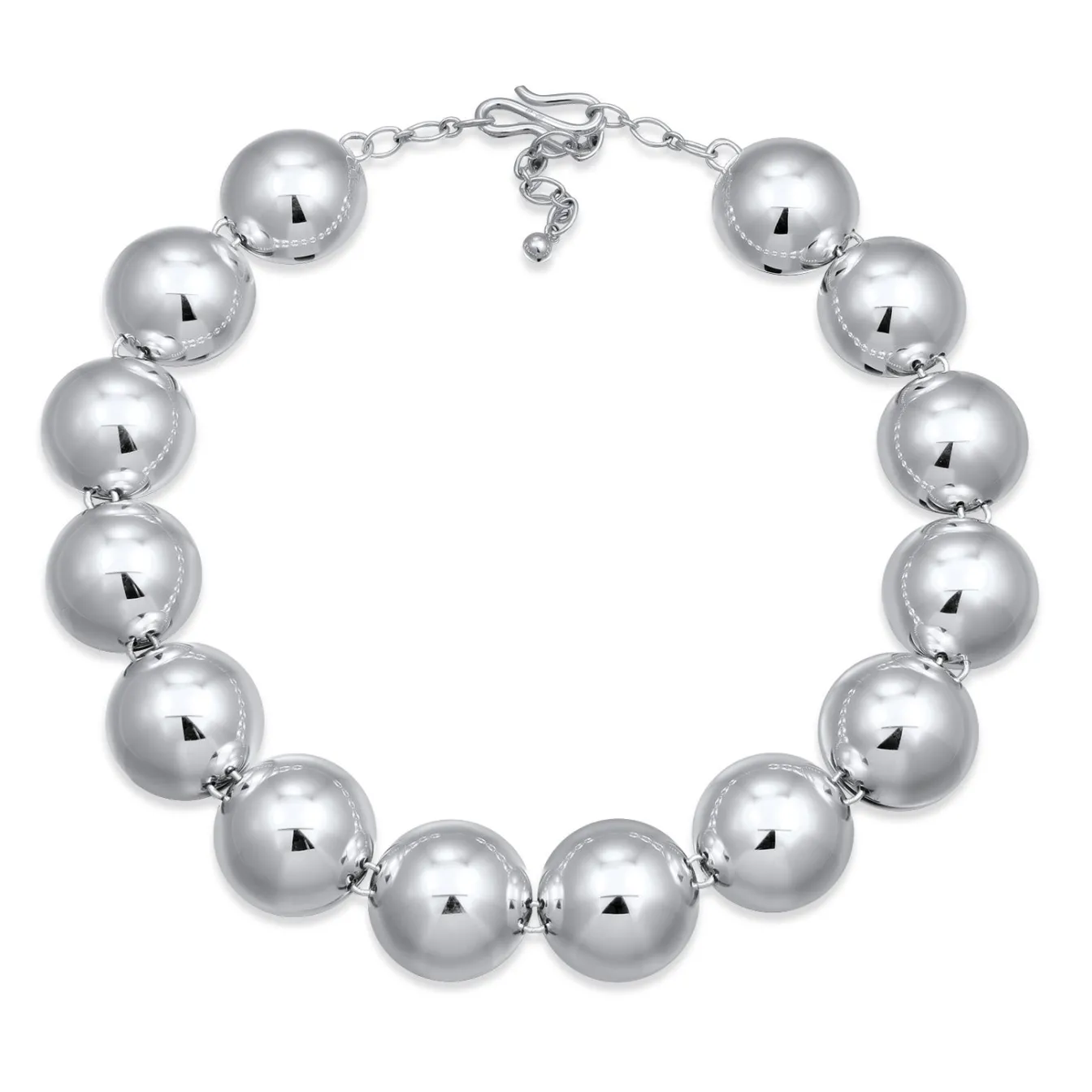 Elli "Halskette Chunky Kugeln< Halsketten|Silber