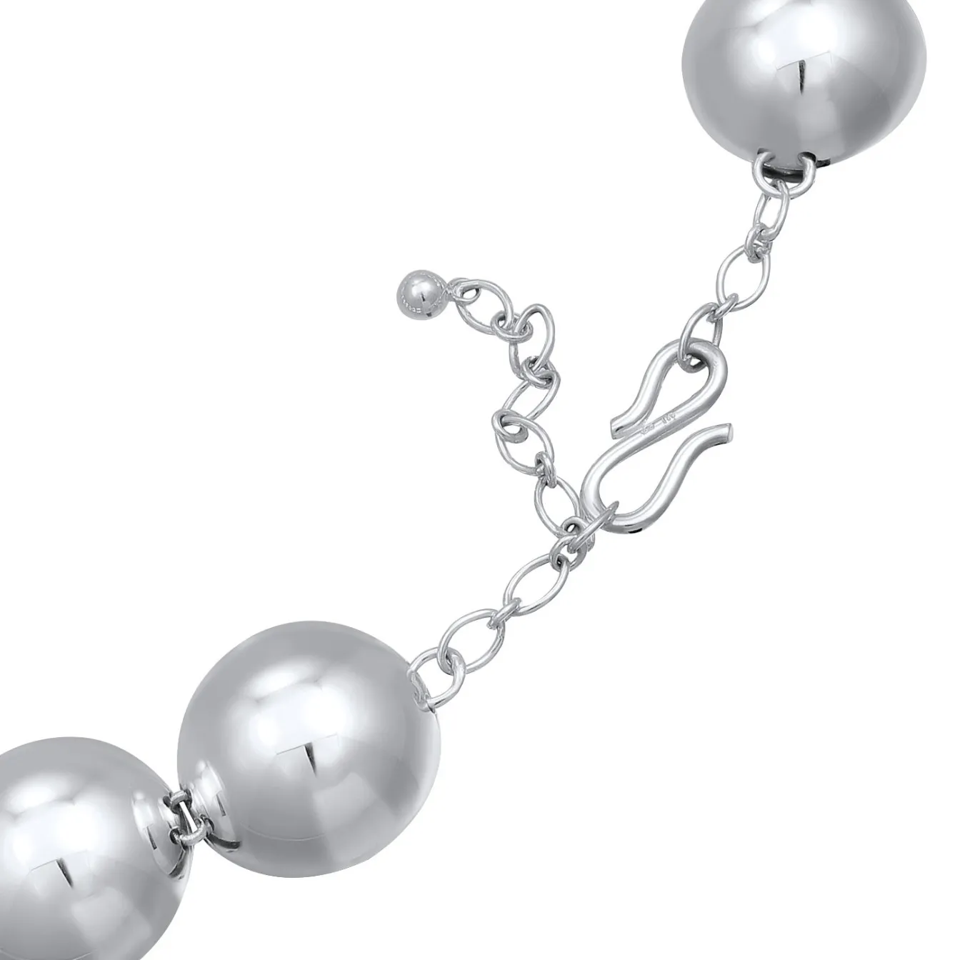 Elli "Halskette Chunky Kugeln< Halsketten|Silber