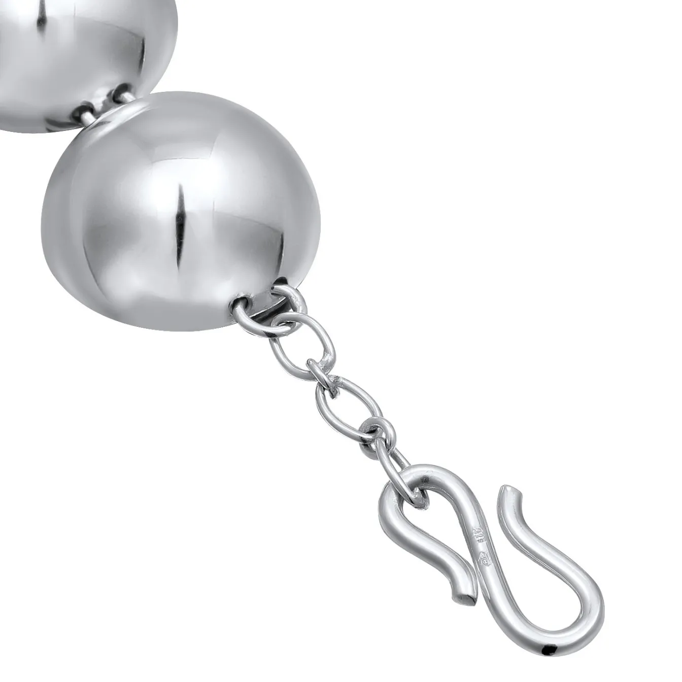 Elli "Halskette Chunky Kugeln< Halsketten|Silber