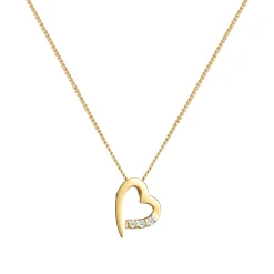 Elli "Halskette Cut-Out Herz | Diamant (Weiß, 0,045 ct)< Symbol-schmuck|Herz-schmuck