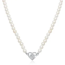 Elli "Halskette Edelweiss | Perle< Symbol-schmuck|Herz-schmuck